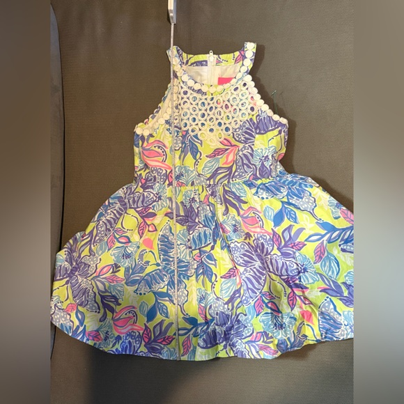 Lilly Pulitzer Kids Dress - Yellow, Purple, Pink Floral - Picture 5 of 5